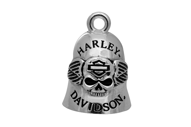 H-D skull and wing ride bell