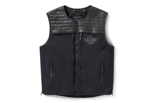 Pánská vesta VEST-TEXTILE,UTILITY,BLACK